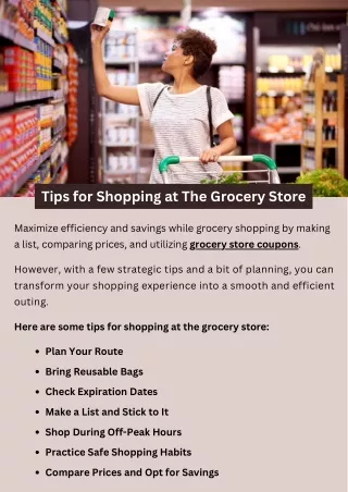 Tips for Shopping at The Grocery Store