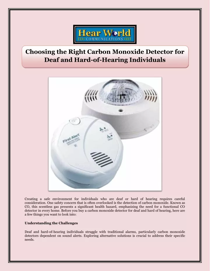 choosing the right carbon monoxide detector