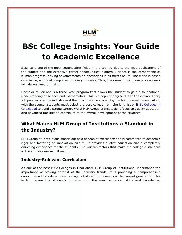 bsc college insights your guide to academic