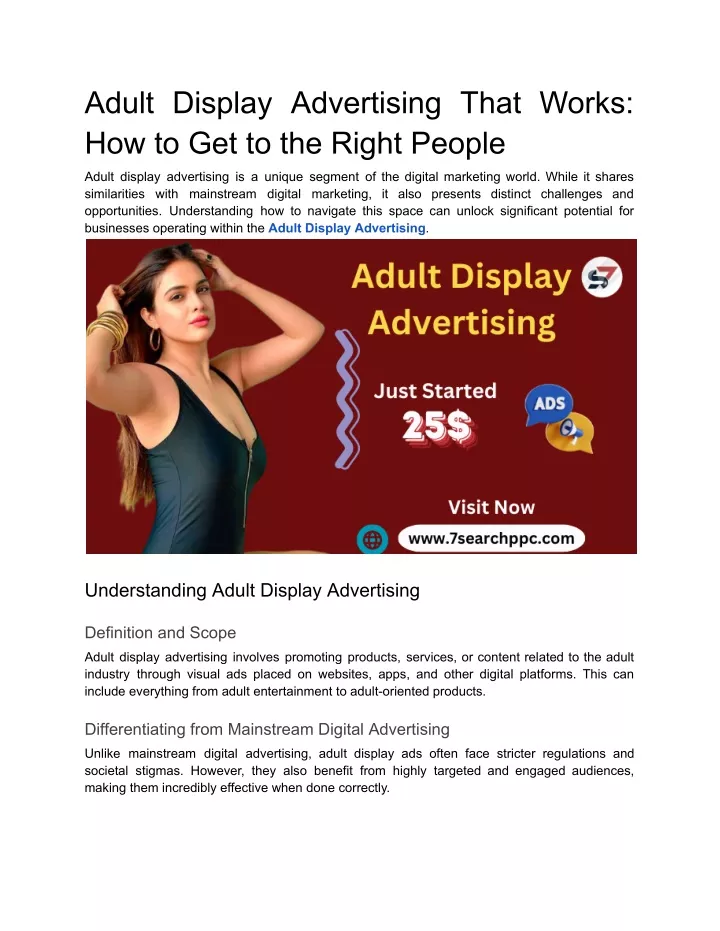 adult display advertising that works