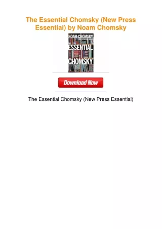 The Essential Chomsky (New Press Essential) by Noam Chomsky