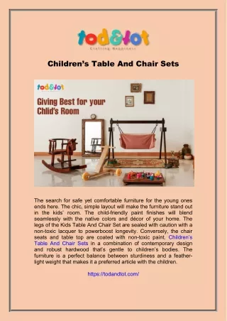 children s table and chair sets