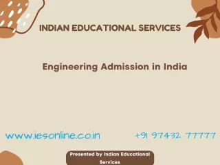 Engineering Courses Admission in India