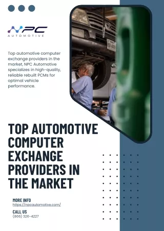 Top Automotive Computer Exchange Providers in the Market