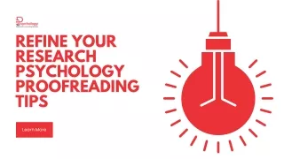 Psychology Proofreading Tips