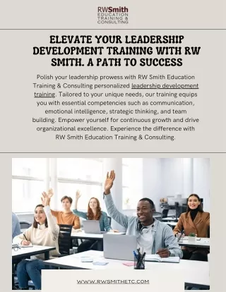 Elevate Your leadership development training with RW Smith A Path to Success