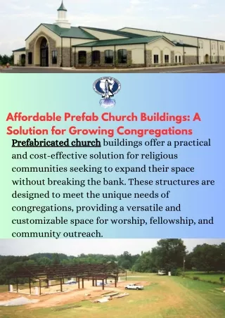 Transform Your Worship Space with Prefab Church Buildings