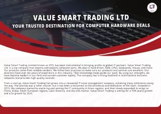 Value Smart Trading – Your Trusted Destination for Computer Hardware Deals!