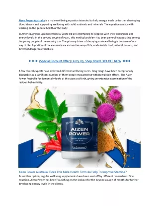 Aizen Power Australia A Gateway to Natural Wellness!