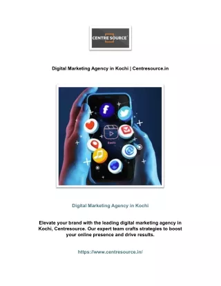 Digital Marketing Agency in Kochi | Centresource.in