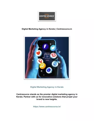 Digital Marketing Agency in Kerala | Centresource.in