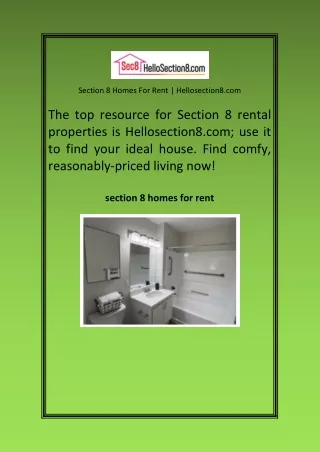 Section 8 Homes For Rent Hellosection8 com (hellosection8)
