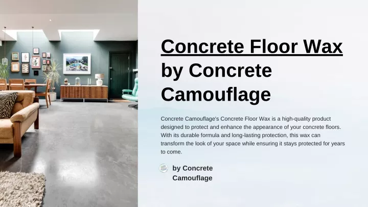 concrete floor wax by concrete camouflage