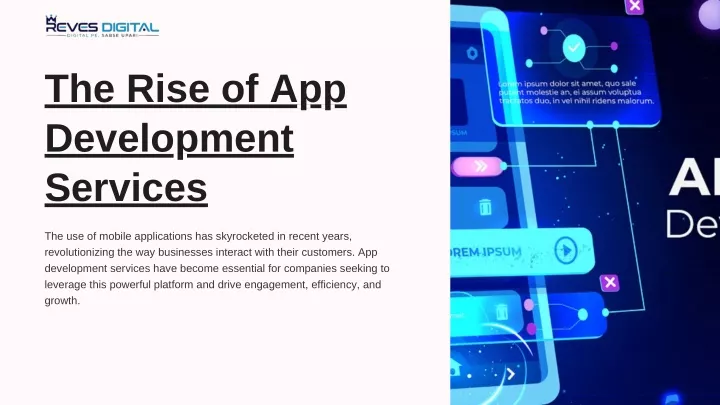 the rise of app development services