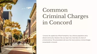 Common Criminal Charges in Concord