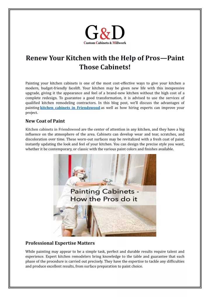 renew your kitchen with the help of pros paint