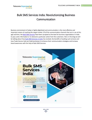 Bulk SMS Services India