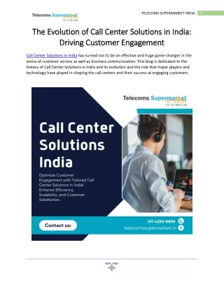 Call Center Solutions India