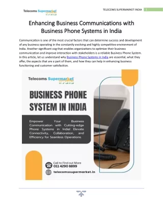 Business Phone System in India