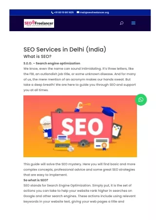 Freelance SEO Services in Delhi