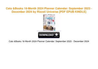 Cats & Books 16-Month 2024 Planner Calendar: September 2023 - December 2024 by Rizzoli