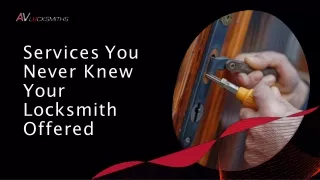 Services You Never Knew Your Locksmith Offered