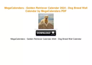 MegaCalendars - Golden Retriever Calendar 2024 - Dog Breed Wall Calendar by