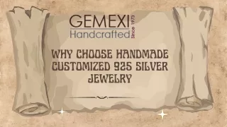 Why Choose Handmade Customized Silver Jewelry