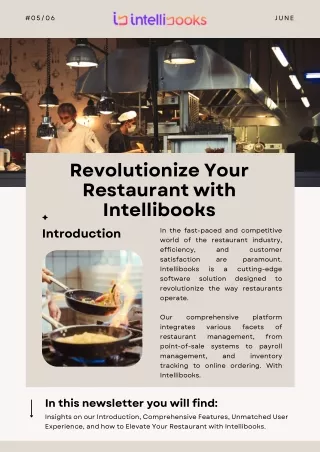 Revolutionizing Restaurant Management with us Intellibooks