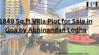 1849sqft Villa Plot for Sale in Goa by Abhinandan Lodha