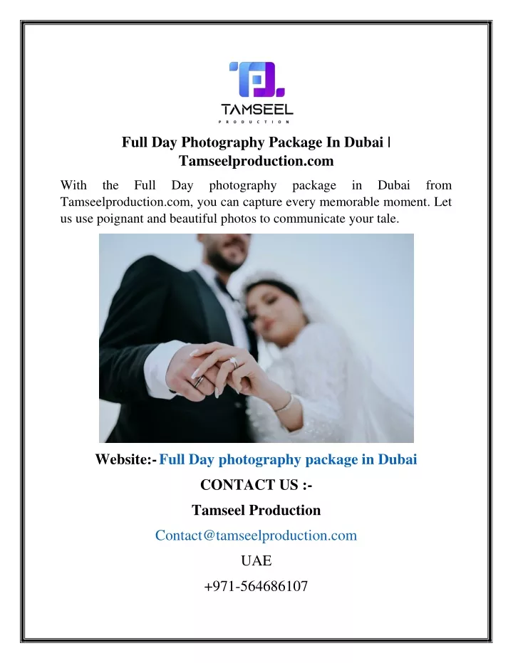 full day photography package in dubai