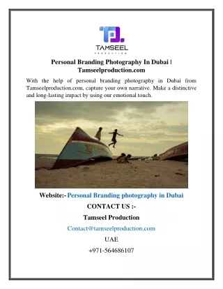 Personal Branding Photography In Dubai  Tamseelproduction