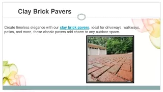 Clay Brick Pavers