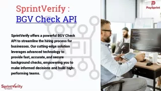 SprintVerify - BGV Check API