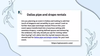 Elevate Your Event with Dallas Pipe and Drape Rentals
