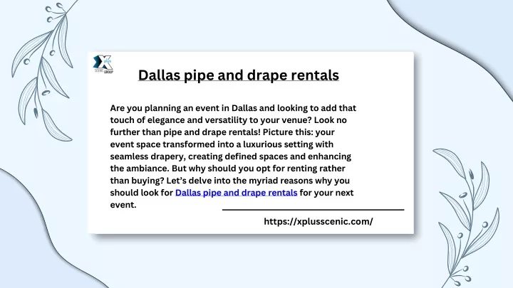 dallas pipe and drape rentals