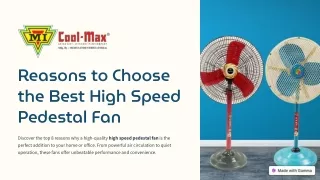 Reasons To Choose Best High Speed Pedestal Fan