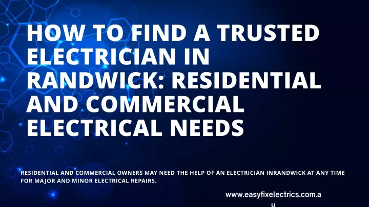 how to find a trusted electrician in randwick