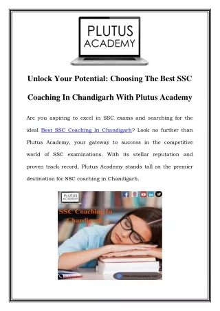 Best SSC Coaching in Chandigarh | Plutus Academy - Achieve Your Goals