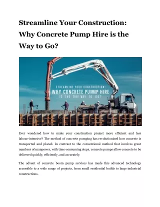 streamline your construction