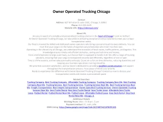 owner operated trucking chicago