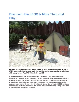 Discover How LEGO Is More Than Just Play!