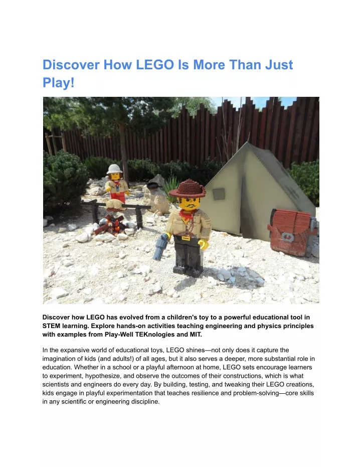 discover how lego is more than just play