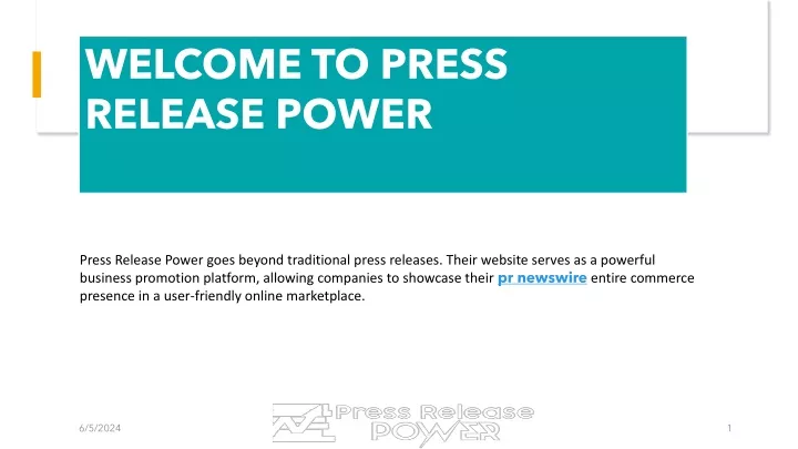 welcome to press release power