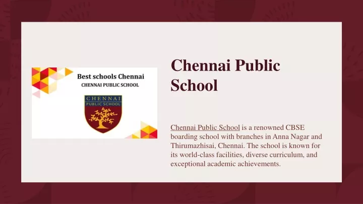 chennai public school