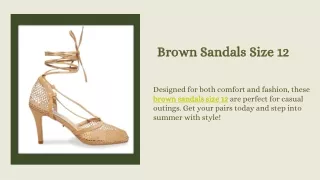 Brown Sandals Size 12