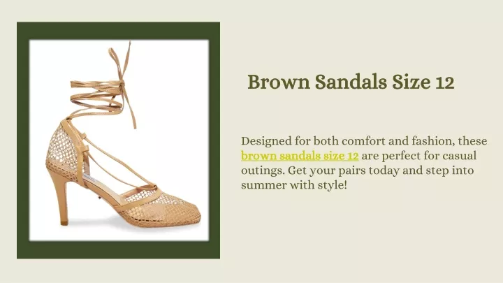 brown sandals size 12