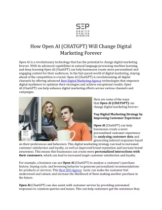 how open ai chatgpt will change digital marketing