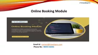 Online Booking Module