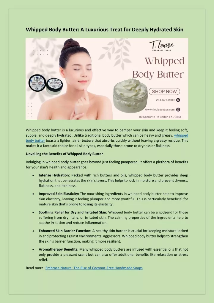 whipped body butter a luxurious treat for deeply